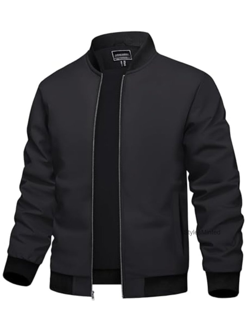 Men's Lightweight Bomber Windbreaker Jacket Full Zip Spring Fall
